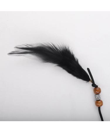 Boho Feather Headband Indian Hippie Gypsy Headpiece - Black Feather Tassel Headdress for Women and Girls - Festival Party Hair Accessories - Buy Online on GoSupps.com