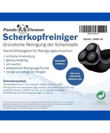 Pandacleaner Scraping Cleaner Refill Liquid - 2000ml - Compatible with Braun CCR Cartridges - Buy Online on GoSupps.com