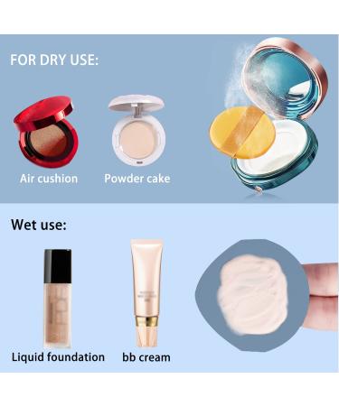 14PC Makeup Powder Puff Set Triangle & Round Cosmetics Applicators for Loose Powder & Foundation | Wet & Dry Use - Buy Online on GoSupps.com