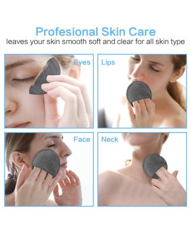 SUNLAND Reusable Makeup Remover Pads 16 Pack - Microfiber Face Cleansing Gloves - Washable with Laundry Bag and Travel Bag - Dark Grey - Buy Online on GoSupps.com