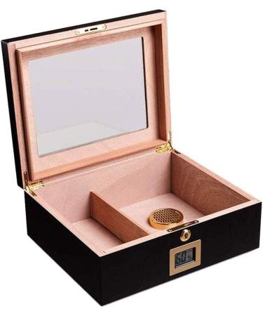 Cigar Boxs Humidors Cigar Humidor with High Precision Front Digital Hygrometer Humidifier Gel All Made by Spanish Celeather Cigar Case Desktop Cecigar Humidor Cabinetglass - Buy Online on GoSupps.com