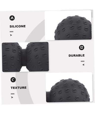 Marmerdo Yoga & Massage Ball - Fitness Gym Roller | Body & Foot Massager Device | Double Ice Hockey Ball - 12x6.3cm Black - Buy Online on GoSupps.com