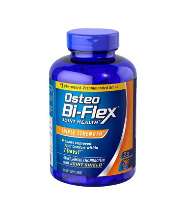 Osteo Bi-Flex Triple Strength Tablets, White, 200 Count (Pack of 2)