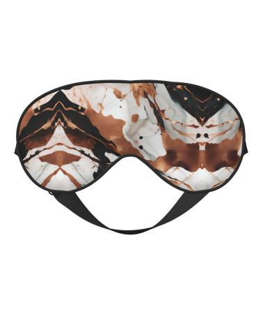SSIMOO Marble Texture Copper Splatter Print Ultra-Soft Light-Blocking Eye Mask for Optimal Comfort and Restful Sleep Black