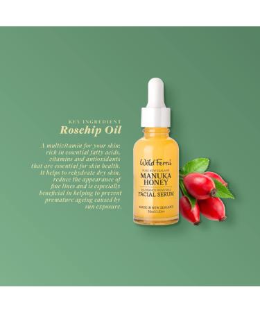 Wild Ferns Manuka Honey Radiance Renewal Facial Serum 30ml | 96% Natural - Buy Online on GoSupps.com