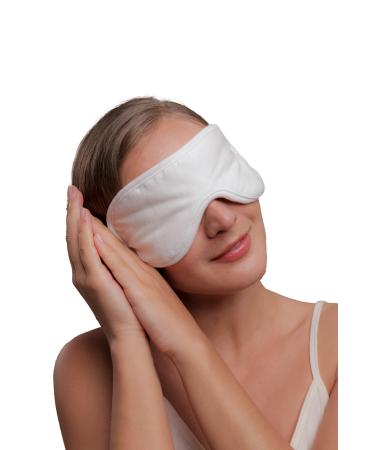 Cottonique Hypoallergenic Sleep Eye Mask Made from 100% Organic Cotton (Natural  Free Size) Natural 1 Count (Pack of 1)