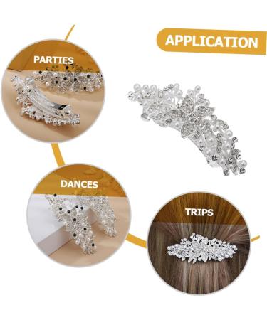Angoily Rhinestone Hair Clip Girl Hair Clips Pearl Hair Barrettes Rhinestone Hairpin Girl Headdress Crystal Hair Pin Pearl Hair Pin Headdress Accessories Abs Grace 's - Buy Online on GoSupps.com