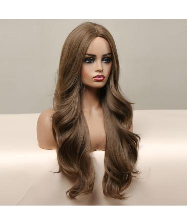 HAIRCUBE Synthetic Curly Wig - Middle Part Light Golden Brown - Women's Wigs - Buy Online on GoSupps.com