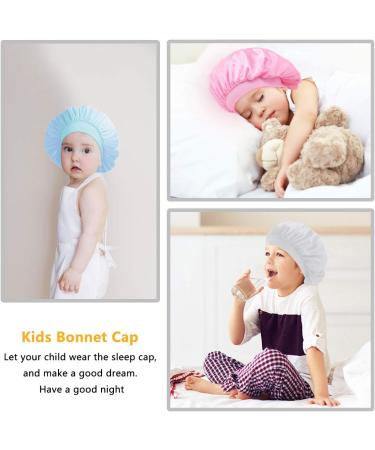 LADES Silk Satin Bonnet-3 Packs Children Satin Hair Bonnet for Curly Hair Satin Bonnet Sleep Cap for Sleeping Kids Girls Afro Black Hair Multi-colored e - Buy Online on GoSupps.com