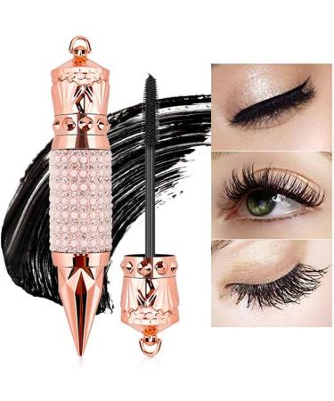 KlsyChry 4D Silk Fiber Lash Mascara Eye Makeup Gorgeous Pearl Diamond Mascara Thicker and Longer Voluminous Eyelashes Natural Waterproof Smudge Resistant No Tangles Adds Length Depth and Glamor - Buy Online on GoSupps.com