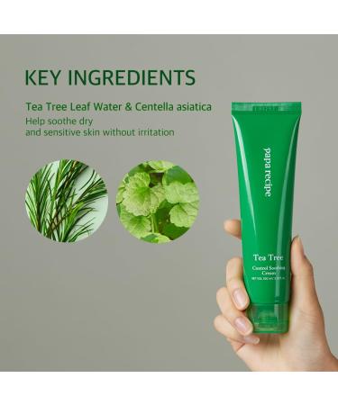 Papa Recipe Tea Tree Control Soothing Cream(3.38fl oz/100ml) - Soothing & Hydrating Face Moisturizer Cream for Dry Skin Oil Water Balance Care Sensitive Acne-Prone Skin Friendly Korean Face Cream - Buy Online on GoSupps.com