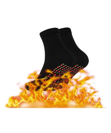 Turmaline health socks Winter warm foot socks heater socks self heating comfortable stretch durable massage warm cotton sock magnetic heating socks for outdoor hiking black