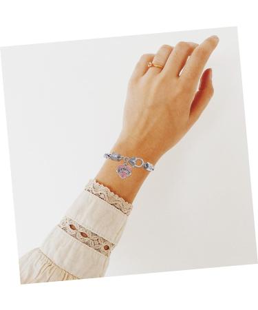 VALICLUD 2pcs Heart Rhinestone Bracelet Delicate Heart Bracelet Crystal Bracelets Birthday Gift Bracelet for Couples Girls Gifts Graduation Supply Decor Zinc Alloy Heart-shaped Miss Jewelry 21.5X3X1CMx4pcs Pinkx4pcs - Buy Online on GoSupps.com