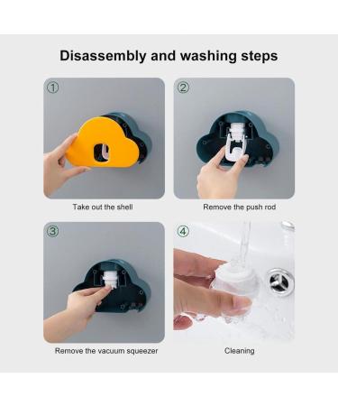Toothpaste Squeezer Cartoon Toothpaste Holder Wall Mount No Hole Required Grey for Bathroom Orange-White - Buy Online on GoSupps.com