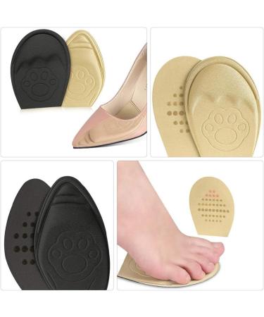 4 Pairs Forefoot Cushion Pads for High Heels Breathable Half Insole Metatarsal Inserts with Mini Spray Bottle Holder - Buy Online on GoSupps.com
