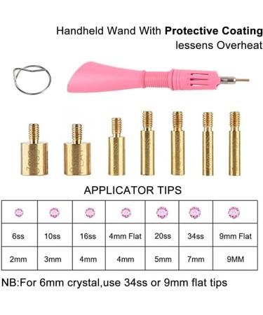 Hotfix Applicator 7 in 1 Bedazzler Kit - Rhinestone Setter Wand Tool with 7 Tip Sizes - DIY Kit with Rhinestones and Support Stand - Buy Online on GoSupps.com