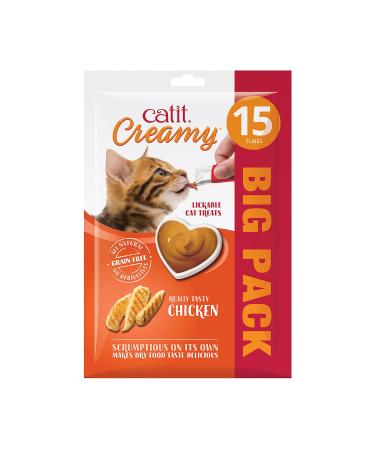 Catit Creamy Chicken Lickable Cat Treats 15 Pack - Buy Online on GoSupps.com