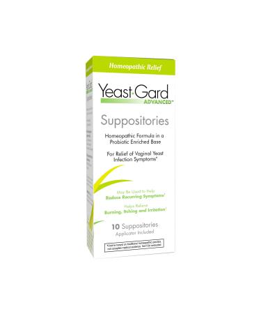 YeastGard Advanced Homeopathic Yeast Infection Vaginal Suppositories - 10 count Box