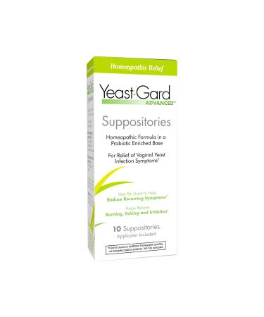 YeastGard Advanced Homeopathic Yeast Infection Vaginal Suppositories - 10 count Box - Buy Online on GoSupps.com