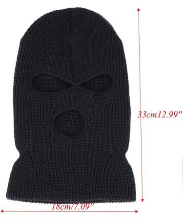 JunnKay Balaclava Face Mask for Cold Weather Skiing - Thermal Cycling Mask for Men and Women - Black, One Size - Buy Online on GoSupps.com