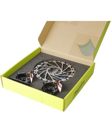 Juin Tech F1 Cable Actuated Hydraulic Disc Brake Caliper Set - Lightweight Hybrid Brake for Road/Cyclocross/Gravel/E-Bike/Folding Bike - 160mm Rotors - Black - Buy Online on GoSupps.com