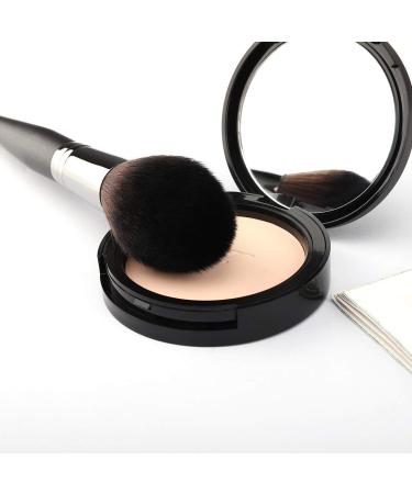 Professional Highlighter Makeup Brush Luxspire Kabuki Blush Brush Wooden handle Soft Mineral Powder Foundation Brush Blending Contouring Brush - Black - Buy Online on GoSupps.com