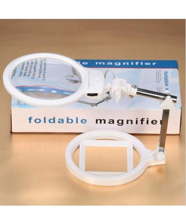 Magnifyings Educational Hobby Magnifiers Folding Lighting Magnifier 2 Led Lamp Desktop Magnifying Glass Reading Magnifying Glass - Buy Online on GoSupps.com