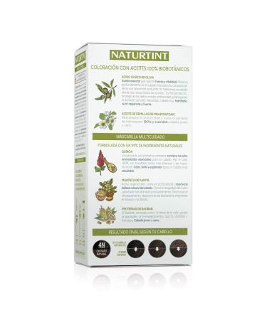 Natureint Biobased Hair Color 4N Nature Chestnut Brown | Ammonia-Free | 3 Pack (510 ml) | High Natural Ingredients - Buy Online on GoSupps.com