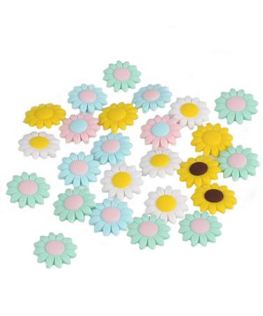 24pcs Silicone Sunflower & Animal Flower Beads for DIY Necklace Pendant - Mom Beading Accessories - Buy Online on GoSupps.com