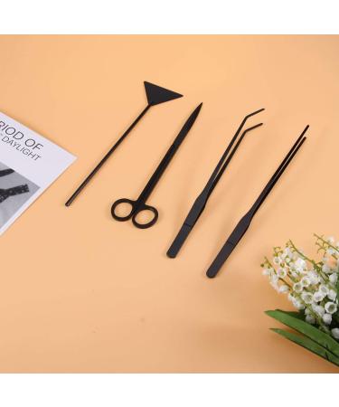 Mipcase 12pcs Scissors Onion Cutter & Tweezers Set | Aquatic Plants Flat Sand Shovel | Medium & Black - Buy Online on GoSupps.com