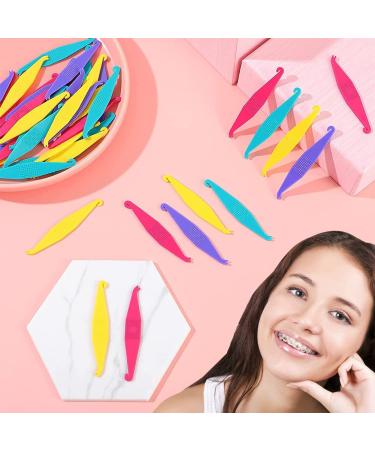 Orthodontic elastic disposal of plastic braces for braces Orthodontic elastic placemaker for tooth rubber band remover elastic placer clamp retriever tools 25 pieces