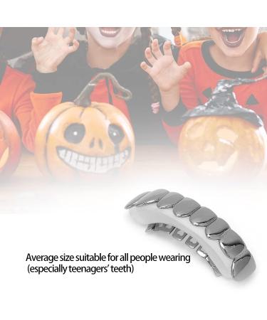 18K Gold Lower Teeth Hip Hop Grills - Halloween Festival Decoration Accessory for Men & Women (Black) - Buy Online on GoSupps.com