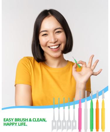 Soft Braces Brush Set - 70 PCS Interdental Brushes & 50 PCS Tooth Picks for Oral Care | Flossing & Disposable Toothpicks | Vibrant Colors | International Shipping Available - Buy Online on GoSupps.com
