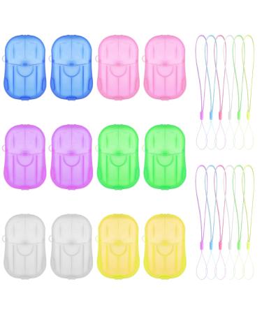 Keboyoe 240 leaves paper soap leaves disposable paper soap mini soap leaves soap leaves travel portable for kitchen toilet outdoor travel (12 boxes)