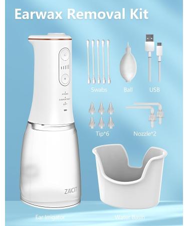 Electric Ear Wax Removal Kit - Triple Jet Stream, 3 Pressure Settings, IPX7 Water Resistant - USB Rechargeable - Buy Online on GoSupps.com