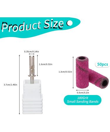 WLLHYF Sanding Bands for Nail Drill 50Pcs Small Nail Sanding Bands with 1PCS 3.1mm Mandrel Bit Small Nail Sanding Files for Acrylic Nails Gel Manicures and Pedicure(180Grit - Buy Online on GoSupps.com