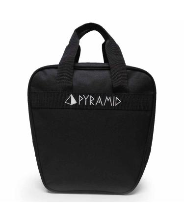 Pyramid Prime One Single Tote 1 Ball Bowling Bag with Large Padded Foam Bowling Ball Holder - Holds A Pair of Bowling Shoes (Up To US Mens Size 10) Black