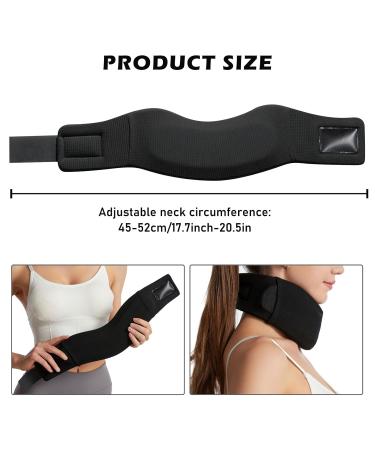 NizirioOo Neck Ruff - Adjustable Cervical Support Bandage for Neck Pain Relief (Black) - Alleviate Pressure & Discomfort - Buy Online on GoSupps.com