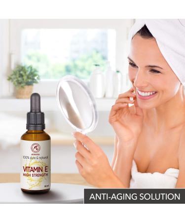 Vitamin E Drops 50ml - Highly Concentrated for Face Body & Hair Care - Natural Skincare Solution - Buy Online on GoSupps.com