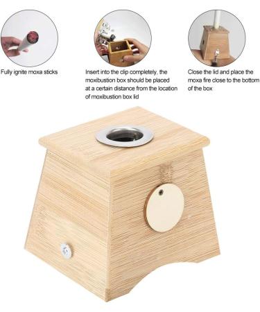 BYARSS Bamboo Moxibustion Box - Single Hole Moxa Roller Stick Holder | Moxibustion Tool for Pain Relief - International Shipping Available - Buy Online on GoSupps.com