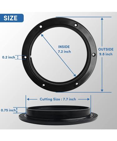 VEITHI Circular Non Slip Inspection Hatch - Boat Deck Plate for RV Marine Kayaks - 6 inch Detachable Cover with Screws - Buy Online on GoSupps.com