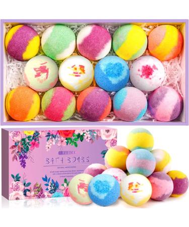Maisitoo bombing bombs bathing ball gift set 14 Bath bombs for bubble bath and natural essential oil spa perfect Valentine's Day Christmas Bath balls gift