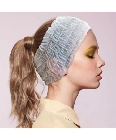 50 Pieces Disposable Headbands for Facials Non-Woven Spa Disposable Headbands Elastic Hair Wraps Disposable Headbands for Facials Soft Makeup Salon Skin Care Hair Band for Women Girls (White) - Buy Online on GoSupps.com