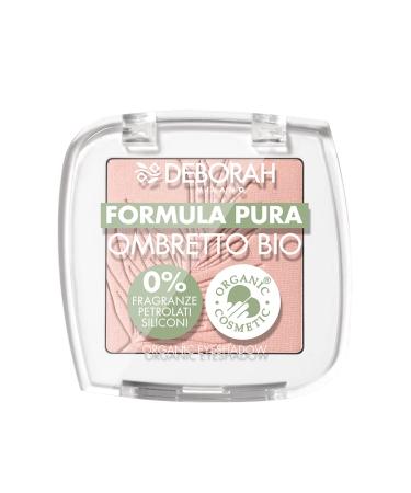 DEBORAH Deborah Mono Organic Pure Formula Eye Shadow Colour No. 03 Light Rose with ingredients 100% natural origin vegan and animal friendly