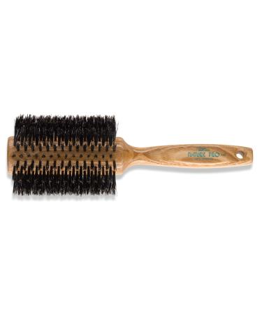 Dannyco Professional Nature Pro Oakwood Handle Circular Brush With Natural Boar Bristles Jumbo 1 Count 7.5 cm (Pack of 1) Wood Handle