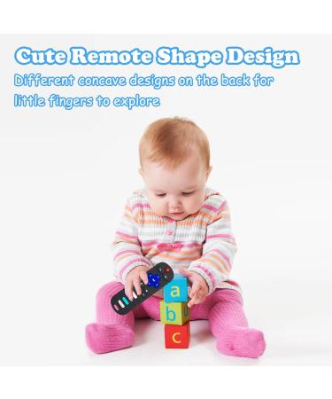 RC Teether - Silicone Baby Teething Toy for Babies 3-18 Months | TV Remote Control Shape | BPA-Free & Freezer Safe | Sensory Toy for Boys and Girls - Roku Black - Buy Online on GoSupps.com