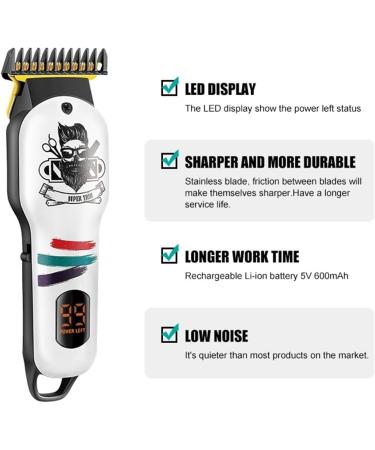 Buy Razors V-971 Cordless Professional Beard Trimmer | Rechargeable Hair Clipper for Men - White - Buy Online on GoSupps.com
