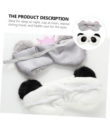FRCOLOR 2pcs Panda Blindfold Eye Cover - Lightweight Eye Mask & Accessories for Sleeping Yoga and Travel - Polyester Material - Buy Online on GoSupps.com