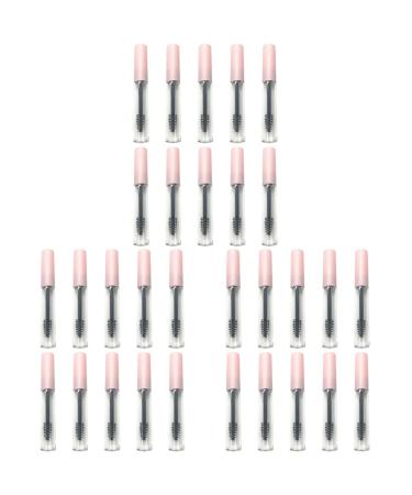 Didiseaon 30 Pcs Air Traffic Control Empty Eyeliner Tube Eyelash Brush Travel Filling The Pet Pink