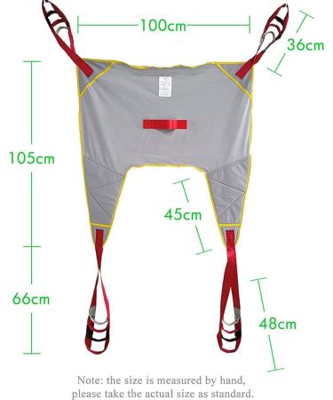 Patient Lifting Hoist Sling Portable Transfer Belt Sling 4 Adjustable Lanyards Divided Leg Shower Sling for Nursing Elderly Disabled Safety Convenient Load-230kg L - Buy Online on GoSupps.com